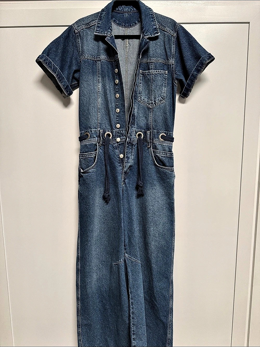 We The Free Marci Denim Jumpsuit Size Small